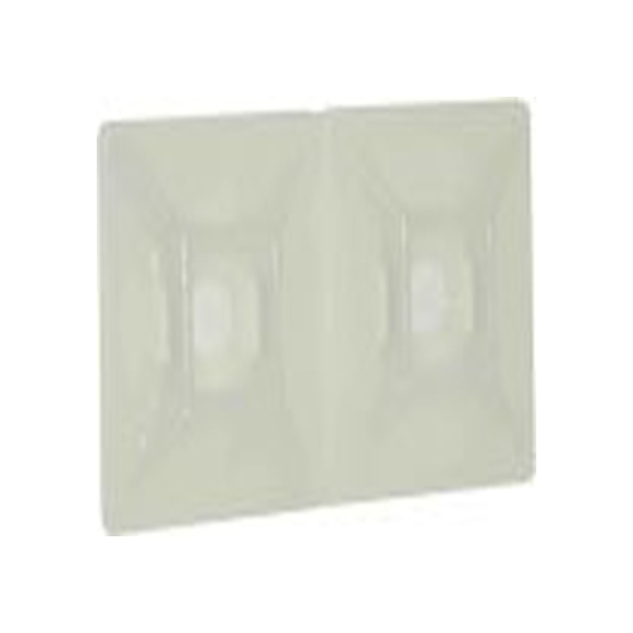 RS PRO,204-0247,RS PRO 扎带固定座, 尼龙 66制, 28.6 mm长 5.5 mm宽 x 28.6 mm宽, Φ5.3 mm固定孔, 天然色