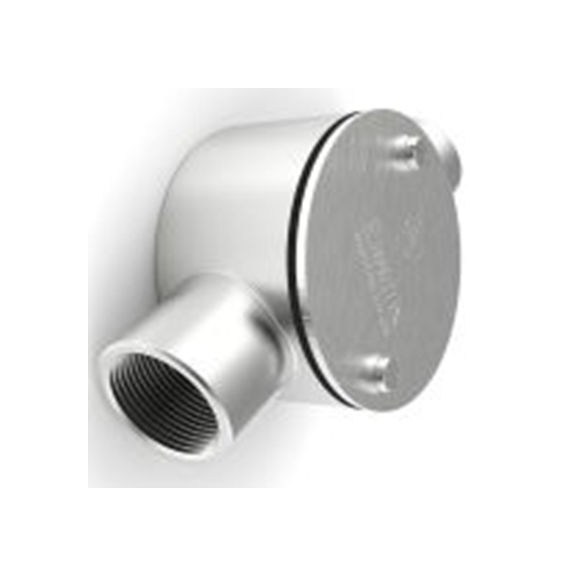 RS PRO,471-1259,电缆导管 导管配件, M4螺纹, 316 不锈钢制, 25 mm标称尺寸, 光滑表面, IP40, 银色, UK R25系列