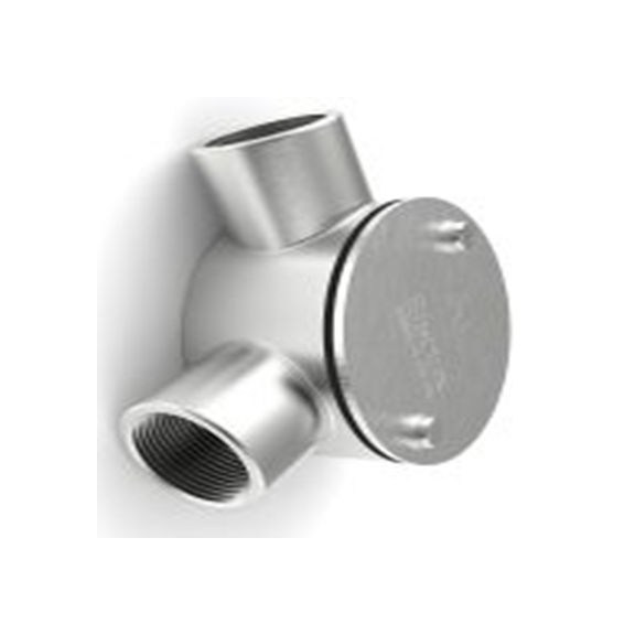 RS PRO,471-1271,电缆导管 导管配件, M4螺纹, 316 不锈钢制, 25 mm标称尺寸, 光滑表面, IP40, 银色, UK S25系列