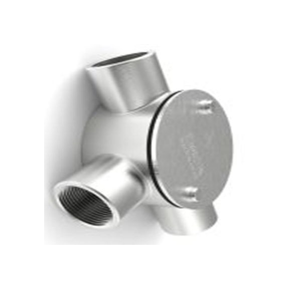 RS PRO,471-1293,电缆导管 导管配件, 1.5 mm螺纹, 316 不锈钢制, 25 mm标称尺寸, 光滑表面, IP40, 银色, UK系列