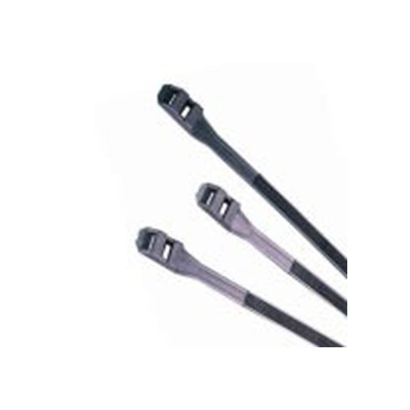 RS PRO,666-4672,尼龙 66 电缆扎带, 双重锁定, 阻燃, 黑色, 132 mm长x9 mm宽, 343N拉伸强度