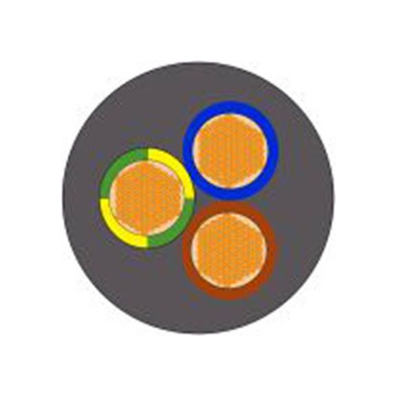 RS PRO,775-5883,三芯, 100 m长 电源电缆, 300 V, 500 V, 灰色 聚氯乙烯护套 70 °C, H05VV-F系列