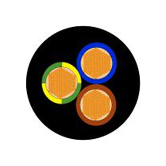 RS PRO,775-6113,三芯, 100 m长 电源电缆, 300 V, 500 V, 黑色 聚氯乙烯护套 70 °C, H05VV-F系列