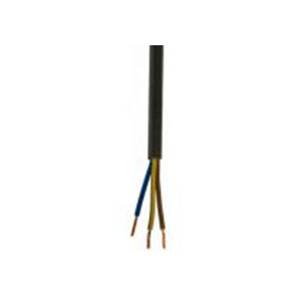 RS PRO,775-6123,三芯, 100 m长 电源电缆, 300 V, 500 V, 黑色 聚氯乙烯护套 70 °C, H05VV-F系列