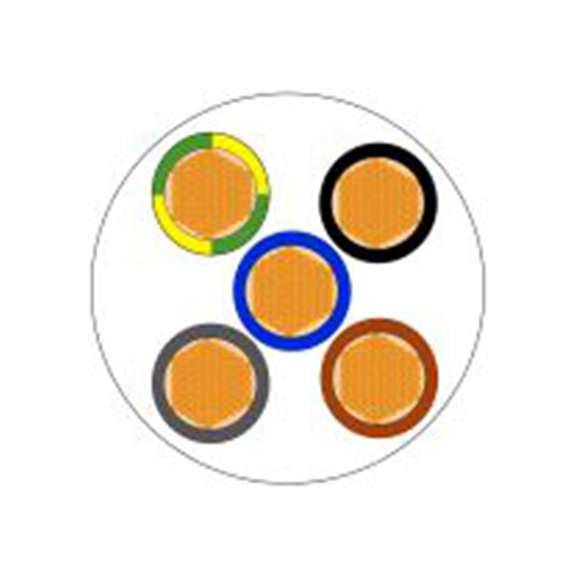 RS PRO,775-6185,五芯, 100 m长 电源电缆, 300 V, 500 V, 白色 聚氯乙烯护套 70 °C, H05VV-F系列