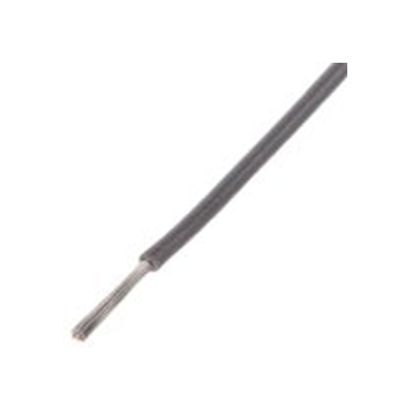RS PRO,841-7162,灰色 设备电线 A 型 架空电缆, 0.08 mm², 100 m长 7/0.12 mm, 28 AWG 聚四氟乙烯, 300 V, 最高200 °C