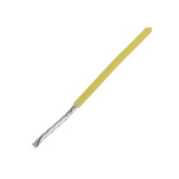 RS PRO,841-7248,黄色 设备电线 架空电缆, 0.22 mm², 100 m长 7/0.2 mm, 24 AWG 聚四氟乙烯, 300 V, 最高200 °C, Type A系列