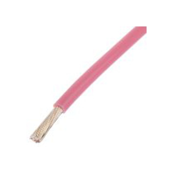 RS PRO,841-7267,粉红色 设备电线 A 型 架空电缆, 0.34 mm², 100 m长 19/0.15 mm, 22 AWG 聚四氟乙烯, 300 V, 最高200 °C