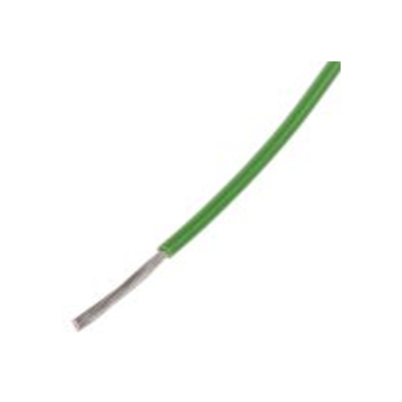 RS PRO,841-7425,绿色 设备电线 B 型 架空电缆, 0.34 mm², 100 m长 19/0.15 mm, 22 AWG 聚四氟乙烯, 600 V, 最高200 °C, PTFE B