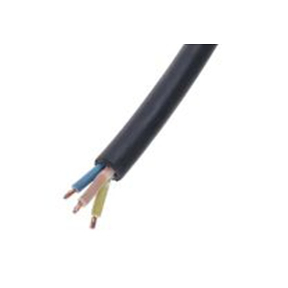 RS PRO,863-4024,四芯, 100 m长 电源电缆, 300 V, 500 V, 黑色 乙烯丙烯二烃单体护套 60 °C, H05-RRF, H05RR-F系列