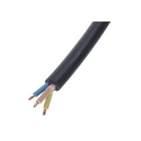 RS PRO,863-4033,四芯, 100 m长 电源电缆, 300 V, 500 V, 黑色 乙烯丙烯二烃单体护套 60 °C, H05-RRF, H05RR-F系列