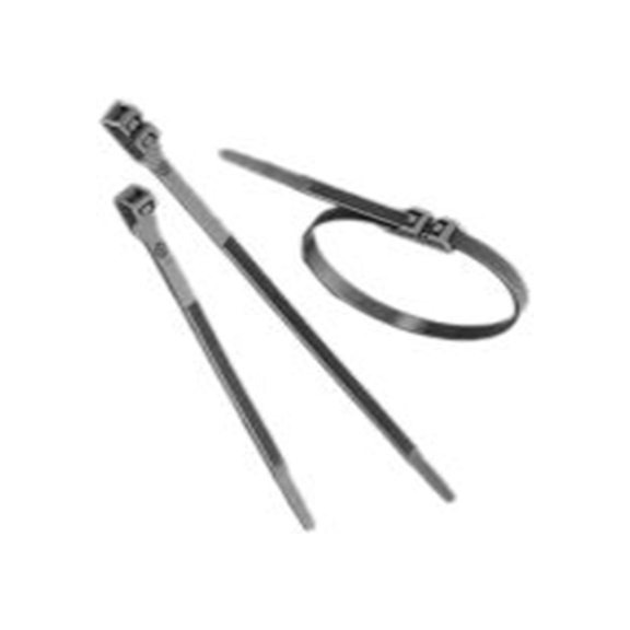 RS PRO,865-9657,尼龙 66 电缆扎带, 双重锁定, 阻燃, 黑色, 760 mm长x9 mm宽, 55kg拉伸强度, DK系列