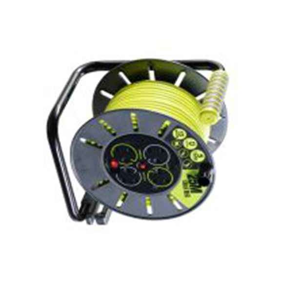 RS PRO,889-2490,黄色 电缆卷筒, 额定电压240 V, 4个 G 型 - 英式插座, 电缆长25 m, HO5VV-F系列