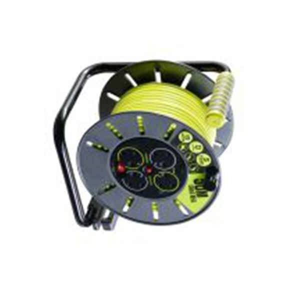 RS PRO,889-2504,黄色 电缆卷筒, 额定电压240 V, 4个 G 型插座, 电缆长50 m