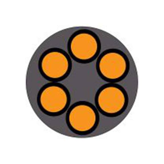 RS PRO,902-8369,六芯, 50 m长 电源电缆, 300 V, 500 V, 灰色 聚氯乙烯护套 70 °C