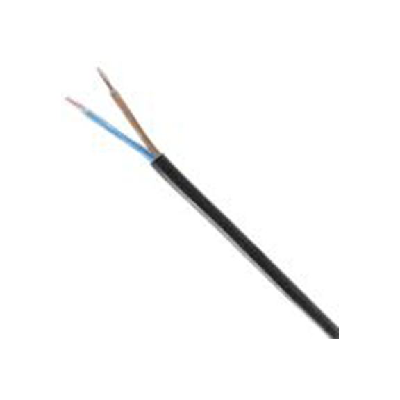 RS PRO,139-054,RS PRO 2芯多芯工业电缆, 1.5 mm², 15 AWG, 无屏蔽, 阻燃, 50m长, 黑色聚氯乙烯 PVC护套