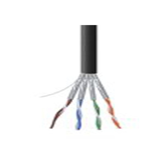 RS PRO,113-5903,100 m Cat7 以太网电缆, U/FTP屏蔽, 黑色 聚氯乙烯护套