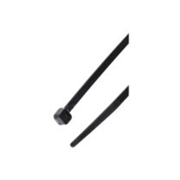 RS PRO,267-989,尼龙 66 电缆扎带, 不易松脱, 阻燃, 黑色, 200 mm长x3.2 mm宽, 55kg拉伸强度