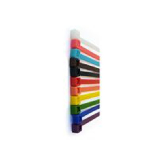 RS PRO,267-995,尼龙 66 电缆扎带, 不易松脱, 阻燃, 黑色, 蓝色, 天然色, 红色, 黄色, 200 mm长x3.2 mm宽, 55kg拉伸强度