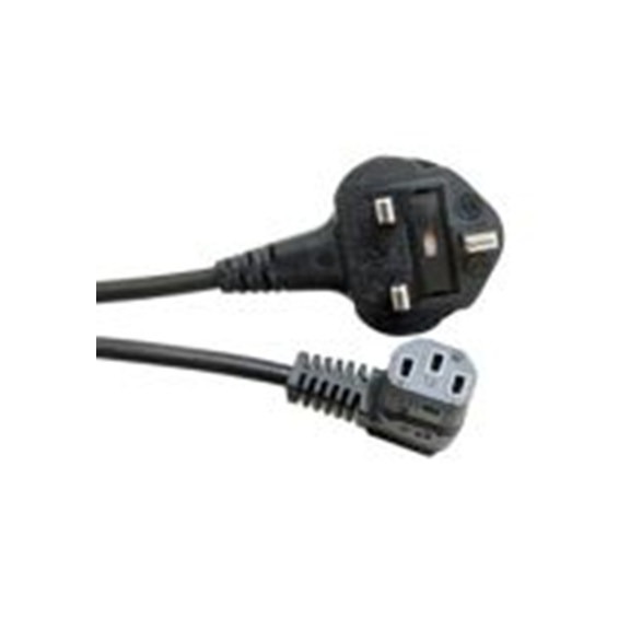 RS PRO,558-935,2 m 电源电缆, 25 V, IEC C13, 直角转直 聚氯乙烯, 黑色, 符合CE, SASO TEST REPORT, Eu-Directive 2002/95/