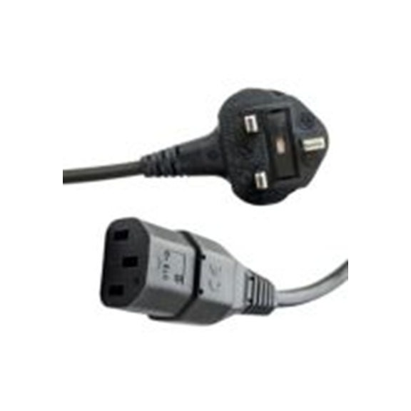 RS PRO,558-964,10 m 电源电缆, 25 V, IEC C7, 直向转直 聚氯乙烯, 黑色, 符合CE, ENEC, ASTA, SINGAPORE SAFETY MARK, SASO