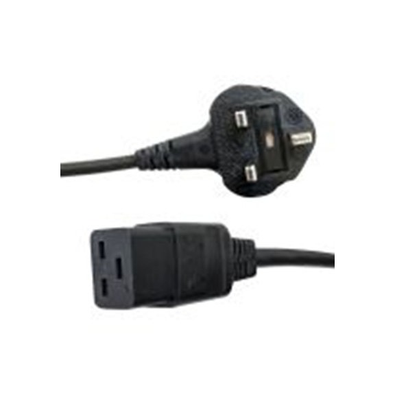 RS PRO,558-976,2 m 电源电缆, 25 V, IEC C19, 直向转直 聚氯乙烯, 黑色, 符合ENEC, ASTA, CE, Eu-Directive 2002/95/EC (Ro