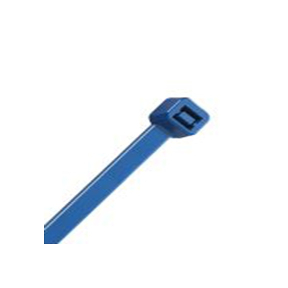 RS PRO,656-072,金属可检测尼龙 电缆扎带, 不易松脱, 阻燃, 蓝色, 100 mm长x2.5mm宽, 60N拉伸强度