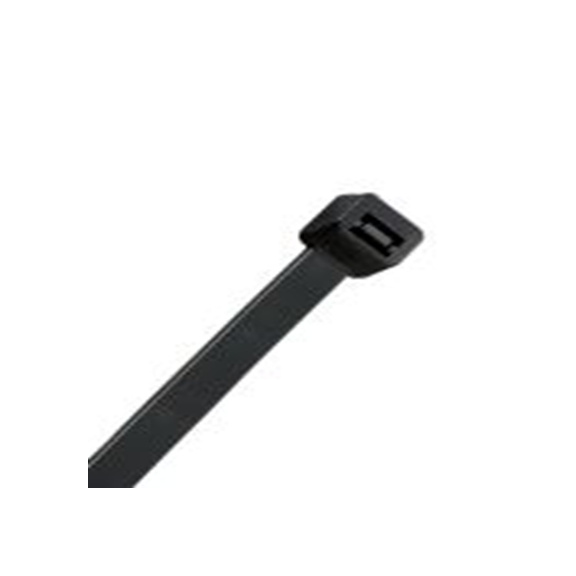 RS PRO,656-102,聚酰胺 电缆扎带, 不易松脱, 自熄灭, 黑色, 450 mm长x8 mm宽, 534N拉伸强度, Cold Weather Resistant系列