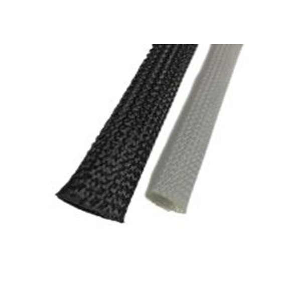 RS PRO,179-7013,可扩展 聚乙烯对苯二酸盐 黑色 电缆套管, 15m长 编织层 15 mm, BSPETFR系列