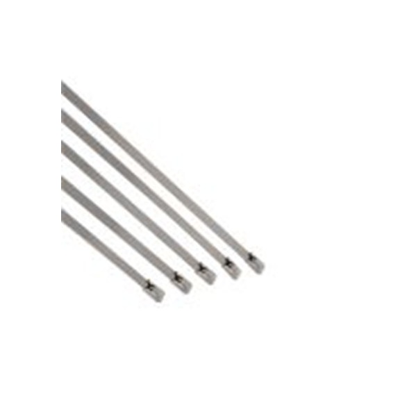 RS PRO,183-4237,316 不锈钢 电缆扎带, 球锁, 耐火, 银色, 200 mm长x7.9 mm宽, 1500N拉伸强度, CT系列