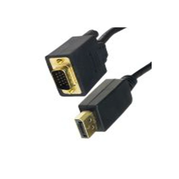 RS PRO,186-3040,RS PRO DP线, 5 m长, 屏接口 公转VGA 公, 黑色 聚氯乙烯护套