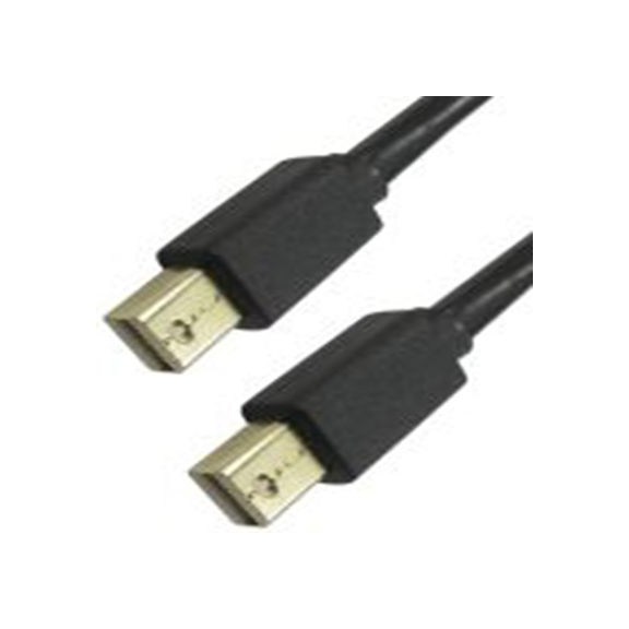 RS PRO,186-3041,RS PRO DP线, 500 mm长, 微型 DisplayPort 公转微型 DisplayPort 公, 黑色 聚氯乙烯护套