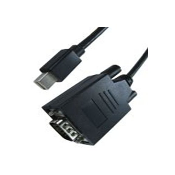 RS PRO,186-3044,RS PRO DP线, 1 m长, 微型 DisplayPort 公转VGA 公, 黑色 聚氯乙烯护套