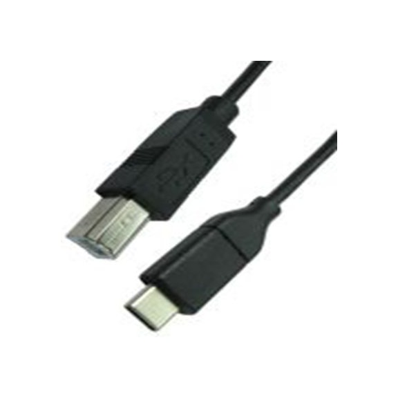 RS PRO,192-4729,RS PRO , USB C 型 公转USB B 公, 2 m长, USB 2.0, 黑色, RS PRO系列