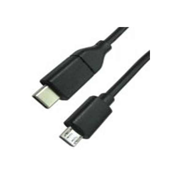 RS PRO,192-4732,RS PRO , USB C 型 公转微型 USB B 型 公, 2 m长, USB 2.0, 黑色, RS PRO系列