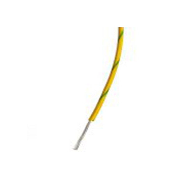 RS PRO,196-4294,绿色, 黄色 单芯 2型 架空电缆, 0.5 mm², 100 m长 16/0.2 mm, 20 AWG 聚氯乙烯, 1000 V ac, 最高85 °C