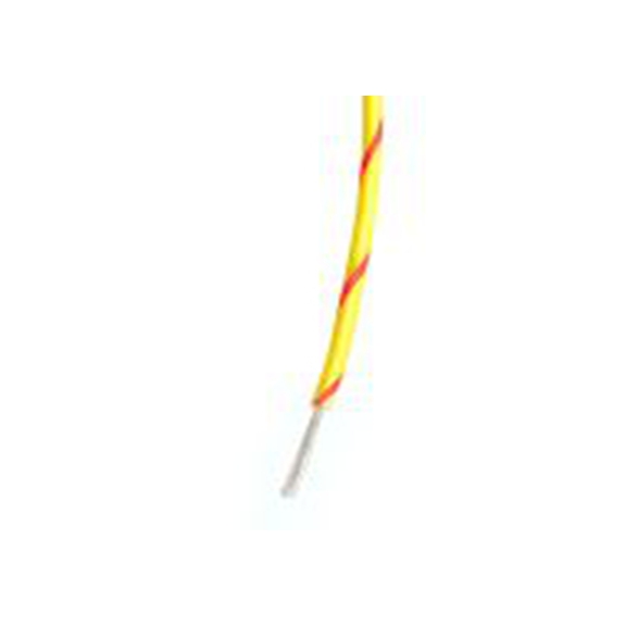 RS PRO,196-4295,红色, 黄色 单芯 2型 架空电缆, 0.5 mm², 100 m长 16/0.2 mm, 20 AWG 聚氯乙烯, 1000 V ac, 最高85 °C