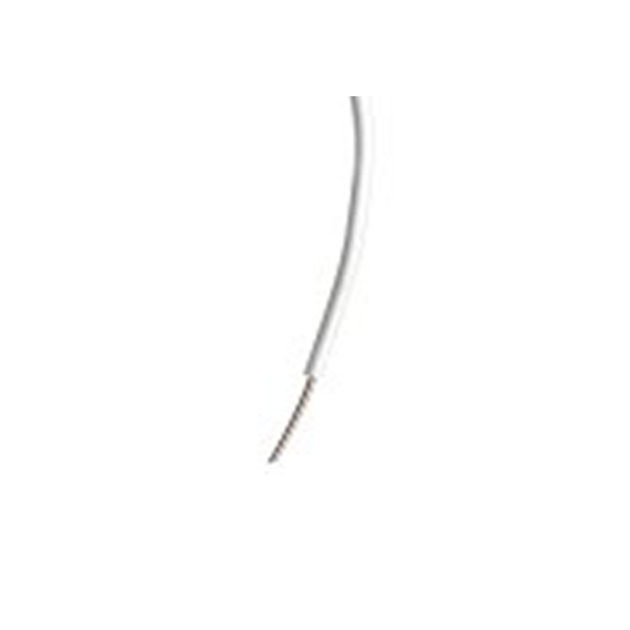 RS PRO,196-4307,白色 单芯 单芯 架空电缆, 0.26 mm², 100 m长 1/0.6 mm, 23 AWG 聚氯乙烯, 100 V ac, 最高85 °C