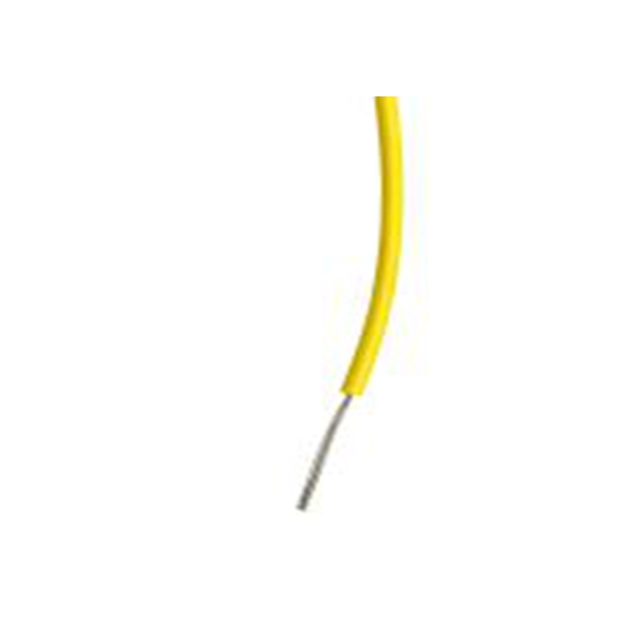 RS PRO,196-4330,黄色 单芯 设备电线 架空电缆, 0.75 mm², 500 m长 24/0.2 mm, 18 AWG 聚氯乙烯, 150 V ac, 最高85 °C