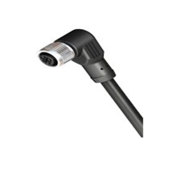 RS PRO,205-5993,RS PRO 传感器执行器电缆, 20 m长 4, 直角 母插转无端接, PU 黑色护套, IP40, CBF系列