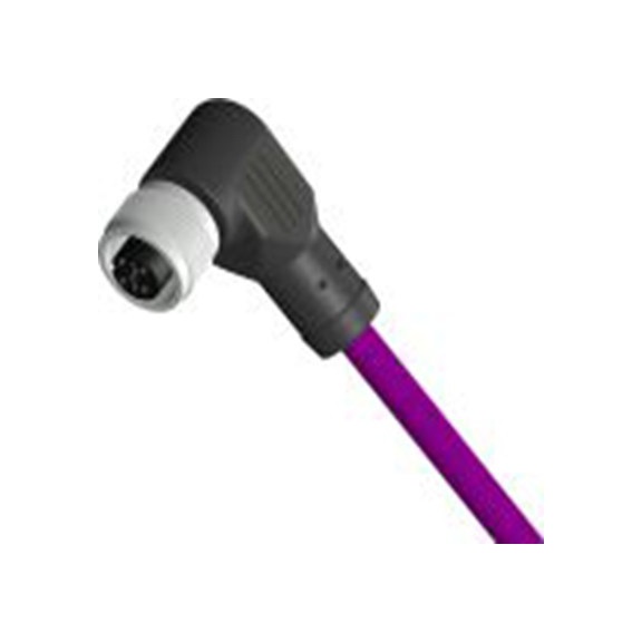 RS PRO,206-7620,RS PRO 传感器执行器电缆, 10 m长 5, 直角 母插转自由端 母插, 聚氯乙烯 紫色护套, IP40, CBF系列