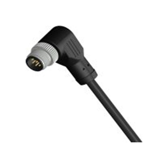 RS PRO,206-7636,RS PRO 传感器执行器电缆, 10 m长 8, 直角 公转自由端 公, PU 黑色护套, IP40, CBM系列