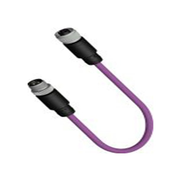 RS PRO,206-7653,RS PRO 传感器执行器电缆, 5 m长 5, 直向 母插 5转直 公, 聚氯乙烯 紫色护套, IP40, CDF系列