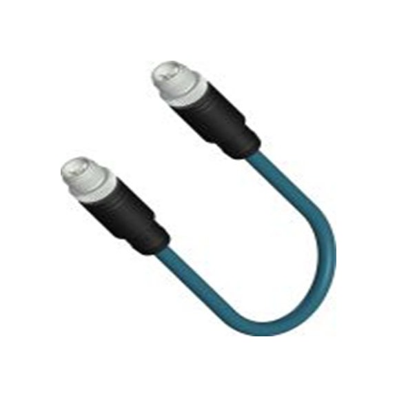 RS PRO,206-7664,RS PRO 传感器执行器电缆, 5 m长 8, 直向 公 8转直 公, 聚氯乙烯 兰绿色护套, IP40, CDM系列