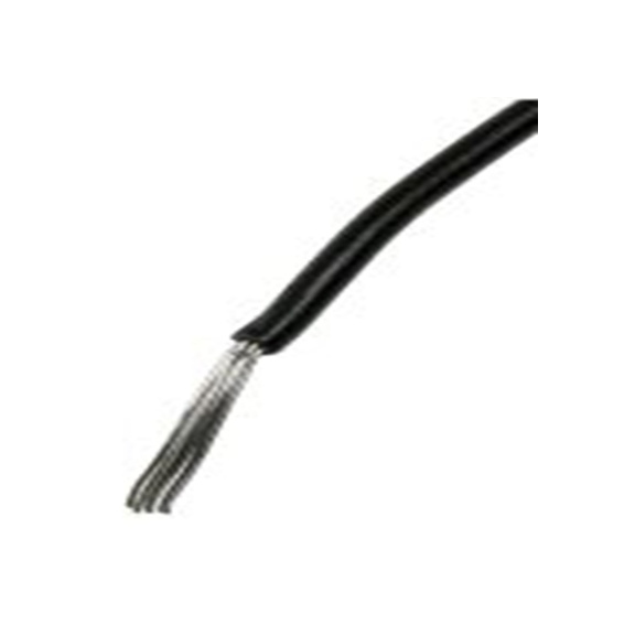 RS PRO,207-5297,黑色 单芯 架空电缆, 0.2 mm², 100 m长 7/0.2 mm, 24 AWG 聚氯乙烯, 300 V, 最高105 °C, RS PRO系列