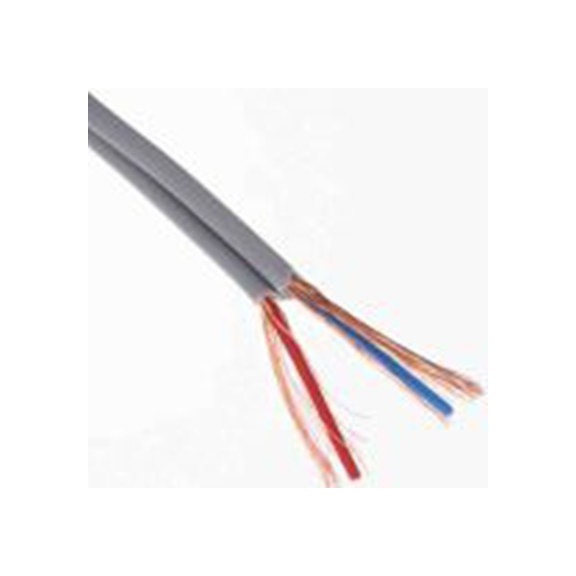 RS PRO,207-5336,2芯 屏蔽 音频线, 0.078 mm²线规, 自熄灭 100 m, 灰色 聚氯乙烯护套