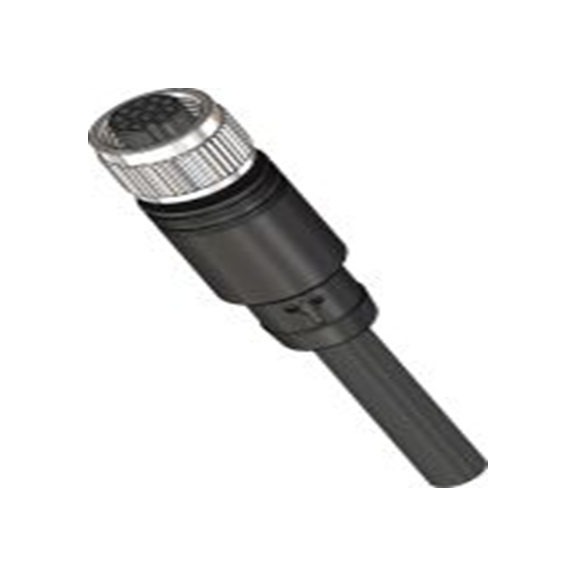 RS PRO,208-0539,RS PRO 传感器执行器电缆, 1 m长 12, 直向 母插转无端接, 聚氯乙烯 黑色护套, IP40, M12系列