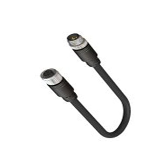 RS PRO,208-0546,RS PRO 传感器执行器电缆, 5 m长 4, 直向 母插 4转直 公, 聚氯乙烯 黑色护套, IP40, CDF系列