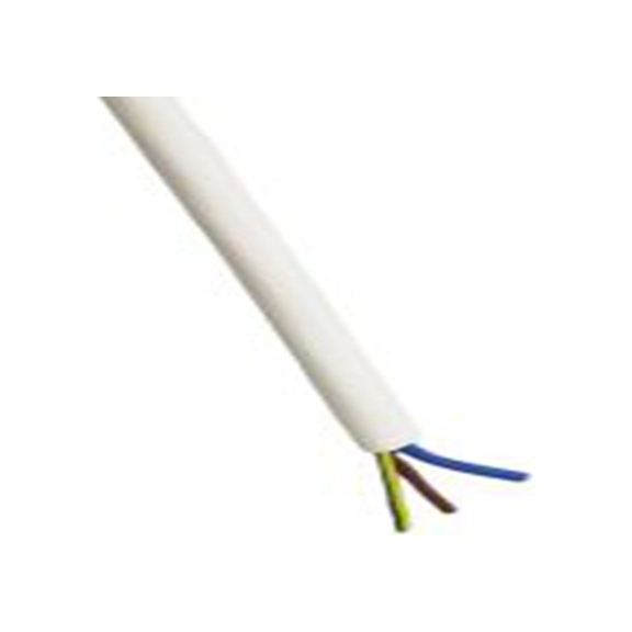 RS PRO,210-1247,三芯, 25 m长 电源电缆, 450V, 白色 硅橡胶护套 200 °C