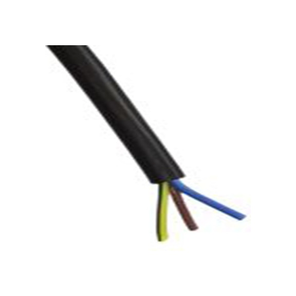 RS PRO,210-1248,三芯, 25 m长 电源电缆, 450V, 黑色 硅橡胶护套 200 °C